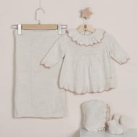 ميني جنتل طقم فستان مواليد تريكو للفتيات بعمر 0 إل...