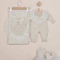 ميني جنتل طقم أفرول تريكو 5 قطع من 0-3 أشهر الوان...