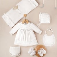 ميني جنتل طقم بناتي من البيكيل 7 قطع - 0 - 3 أشهر