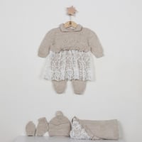 ميني جنتل طقم أفرول بناتي قماش تريكو - 5 قطع - من...