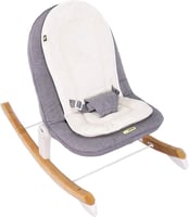 جلاسات أطفال بقواعد خشبية قابلة للاهتزاز - أبيض ور...