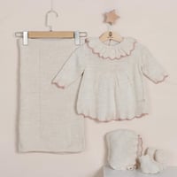 ميني جنتل طقم فستان مواليد تريكو للفتيات بعمر 0 إل...