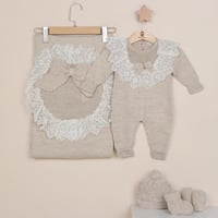 ميني جنتل طقم أفرول تريكو 5 قطع من 0-3 أشهر الوان...