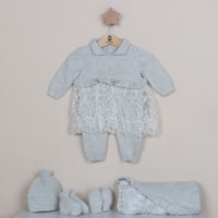 ميني جنتل طقم أفرول بناتي قماش تريكو - 5 قطع - من...