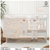 طقم مواليد ولادي قطن 6 قطع ولادي ستايل اوربي الوان...