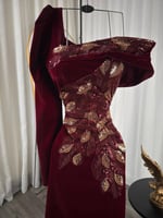 فستان سهره برغندي