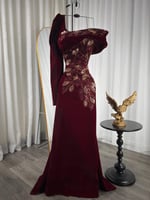 فستان سهره برغندي