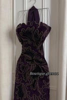 فستان سهره اسود وموف غامق