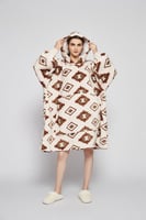 بطانية هودي "كلاسيكي" للكبار Grid Hooded Blanket f...