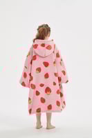 بطانية هودي "فراولة" للأطفال Strawberry Hooded Bla...