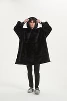 بطانية هودي "أسود" للكبار Black Hooded Blanket for...
