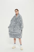 بطانية هودي "رمادي مضيء في الظلام" للكبار Luminous...