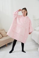 بطانية هودي "وردي مضيء في الظلام" للأطفال Luminous...