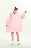 بطانية هودي "وردي" للكبار Pink Hooded Blanket for...