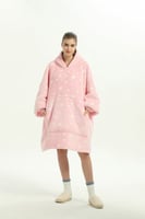 بطانية هودي "وردي مضيء في الظلام" للكبار Luminous...