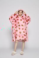 بطانية هودي "فراولة" للكبار Strawberry Hooded Blan...