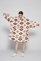 بطانية هودي "كلاسيكي" للكبار Grid Hooded Blanket f...