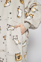 بطانية هودي "قطة" للكبار Cat Hooded Blanket for Ad...