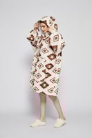 بطانية هودي "كلاسيكي" للكبار Grid Hooded Blanket f...