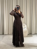 فستان دانتيل فصوص