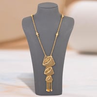 عقد بديل الذهب شبكي ثلاثي