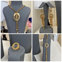 طقم بديل الذهب الأناقة الدائرية