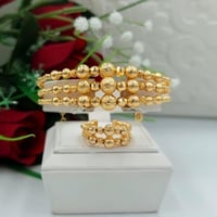 أسوارة وخاتم بديل الذهب كرات التميز