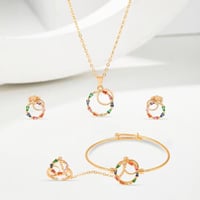 طقم اطفال بديل الذهب الدوائر الكريستالية