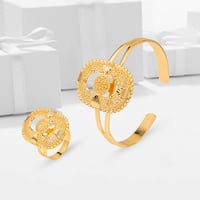 أسوارة وخاتم بديل الذهب زهرة الأسرار