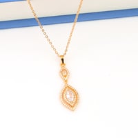 طقم دمعة الاماس المزدوجة بديل الذهب