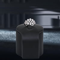 طقم قطرات الألماس زركون فضي