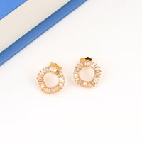 طقم حلقات زركون الاماس الباراقة بديل الذهب