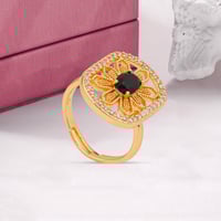 خاتم بديل الذهب حجر أسود