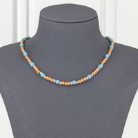 عقد بديل الذهب ذهبي تركوازي