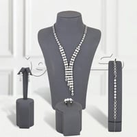 طقم الشومية زركون فضي