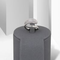 خاتم بديل الذهب فضي بالزركون