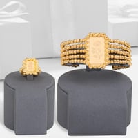 أسوارة وخاتم بديل الذهب سبائك مربع