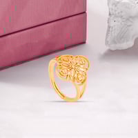 خاتم بديل الذهب زهرة الأناقة