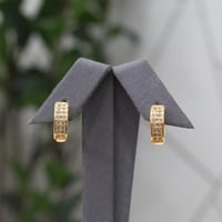 حلق بديل الذهب بريق الزركون