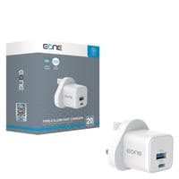 شاحن جداري بمنفذي C-Type وUSB بقدرة 20 واط من EONE