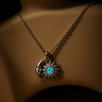 سلسلة فضة - شمس وقمر