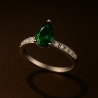 خاتم فضة - إيميرالد