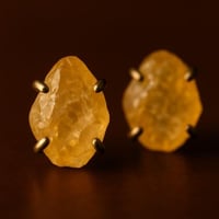 حلق فضة - سيترين