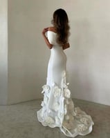 فستان بيلسان ازرق _ ابيض