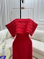 فستان بيلسان احمر