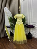 فستان منى اصفر