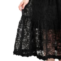 فستان سهرة أسود دانتيل بأكمام وتصميم راقي