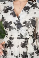 فستان مشجر طويل لف