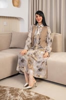 طقم الكتان المطبوع 3 قطع: إطلالة ربيع/صيف متكاملة...