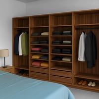 دولاب ملابس مودرن 4 ابواب سحاب | عرض 400 سم × ارتف...